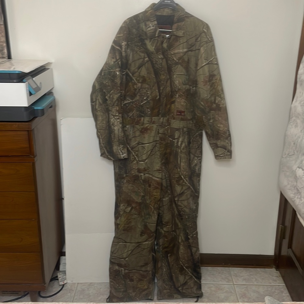 WALLS black duck/real tree camo hunting jumpsuit XL